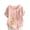 Pink, variant on IROINNID Women's Summer Oversize Casual Round-Neck Roll Cuff Comfy Short Sleeve Flower Printing Loose Shirt Tops