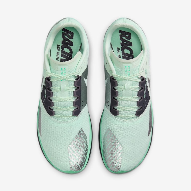 Nike Men’s waffle rival 6 running  Athletic Shoes in Silver and Mint size 13 Amazon.com | Nike Rival Waffle 6 Road and Cross-Country  main image 4