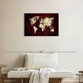 thumbnail image 2 of Elephant Stock White On Red World Map Wall Art - Horizontal Canvas Wall Art - Home Office Wall Decor - Map Canvas - Red And Gray Decor - 30" x 20", 2 of 8
