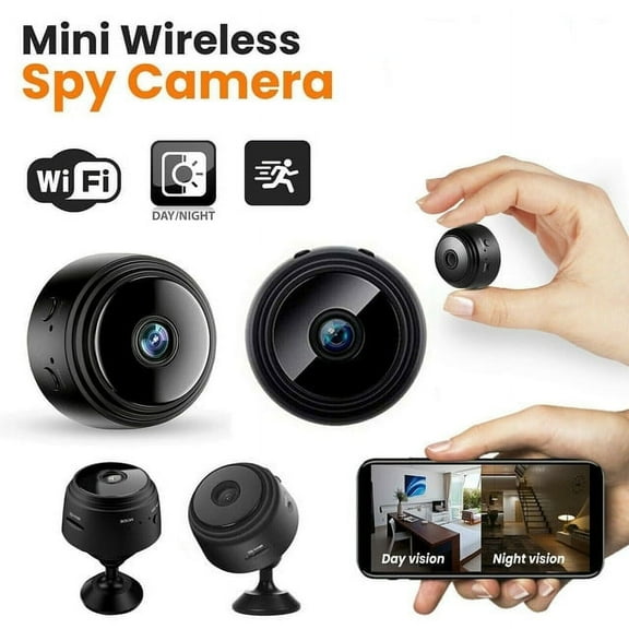 2 PCS Mini Wireless WiFi Camera,Camera with Audio and Video Live Feed,with Cell Phone App Wireless Recording,1080P HD Cameras with Night Vision,Tiny Cameras for Indoor/ Outdoor