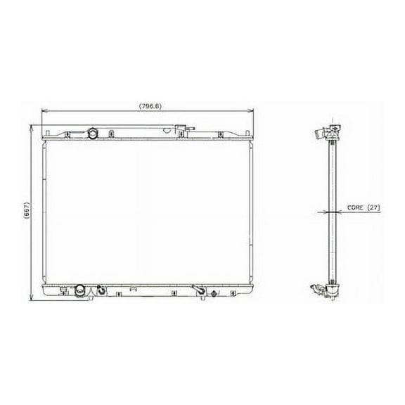 Radiator - Compatible with 2006 - 2008 Honda Ridgeline 2007
