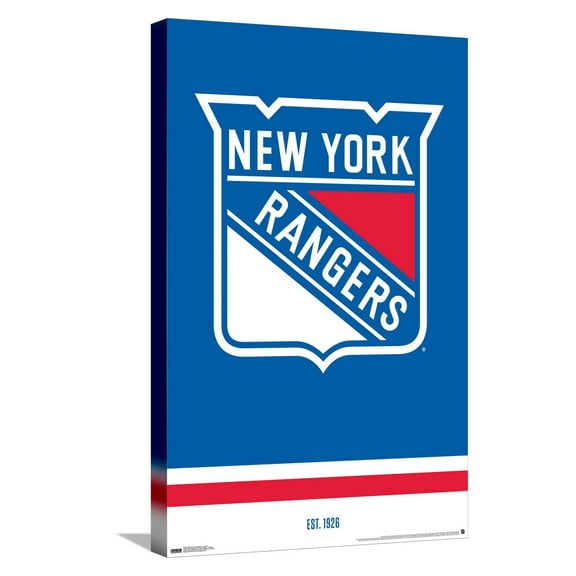 NHL New York Rangers - Logo 21 Canvas Wall Poster, 14.725" x 22.375"
