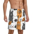 thumbnail image 2 of Xecao Funny Cats Print Men's Sleepwear Shorts Pajama Bottom Lounge Short nightwear with Convenient Pockets for Relaxed Home Wear-Small, 2 of 6