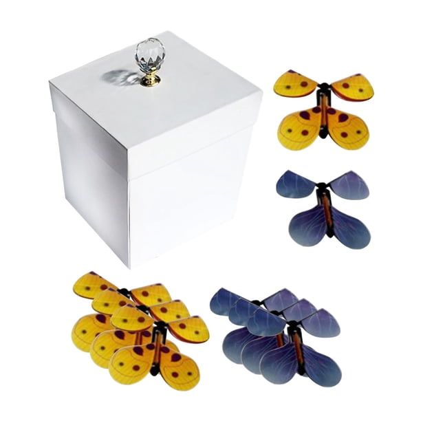 Caja de regalo sorpresa DIY, caja de mariposas a cuerda, juguetes de mariposas voladoras sorpresa para Blanco