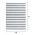 thumbnail image 6 of Mainstays Blue and White Striped Coastal Cabana Woven Outdoor Rug, 5'x7', 6 of 9