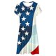 thumbnail image 4 of Puntoco Vestido De Cuello Redondo De Manga Corta Suelto Informal Estampado Del Día De La Independencia De Verano Para Mujer Azul L,Regalos Para Mujer Joven, 4 of 5