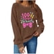 thumbnail image 2 of Uootdi 100 Days of School Long Sleeve Shirts for Women Womens Teacher Graphic Tops Happy 100 Days of School Sweatshirt Gift, 2 of 6