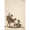 thumbnail image 2 of Francisco de Goya 18x24 Black Ornate Framed Double Matted Museum Art Print Titled: A Man with a Raised Whip Breaking Up a Fight Between Two Figures (ca. 1812-20), 2 of 5