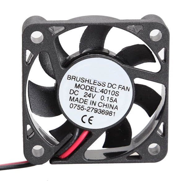 2Pcs Brushless 7 Blade DC Cooling Fan 12V 4010S 2 Wire 