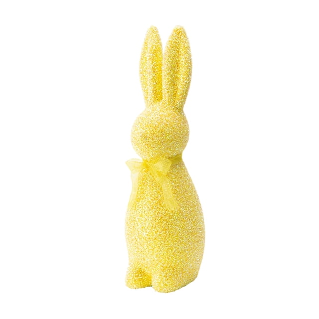 YoGold Glitter Easter Bunny Decor, Glitter Foam Bunny Ornaments Garden, Easter Decora For Party Home Office Yard, Spring Table Shelf Decor Standing Rabbit Miniatures Statue Favors B