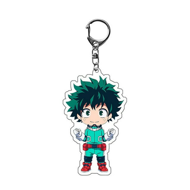 Moda Japón Anime My Hero Academia Llavero Acrílico Doble Cara Transparente Accesorios Mujeres Hombres Joyería Regalo