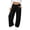 5631-BLACK, variant on Womens Fleece Sweatpants Wide Leg High Waisted Baggy Pants Elastic Drawstring Sweatpant with Pockets