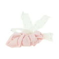 thumbnail image 4 of Unique Bargains 1 Pc Scrunchie Fashion Mesh Ribbon Pearl Hair Elastics Beige Pink, 4 of 5