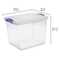 thumbnail image 4 of Sterilite 26 Liter Latch Box, Small Clear Plastic Storage Bin with Lid, Blue Latch - 10 Pk, 4 of 7