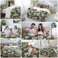 thumbnail image 5 of 3 Piece White Daisies Duvet Cover Set Full Size,Microfiber Comforter/Quilt Cover with Corner Ties and 2 Pillowcases,Farmhouse Botanical Flowers Leaves Green All Season Bedding with Zipper Closure, 5 of 8