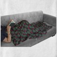 thumbnail image 6 of Flamingo Soft Flannel Fleece Blanket, Zoo Animals in Pink Vibrant Color Island Nature Fantasy Design Elements, Cozy Plush for Indoor and Outdoor Use, 60" x 80", Hot Pink Green Black, by Ambesonne, 6 of 6