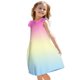 thumbnail image 3 of Girls' Summer Dress Kids 2025 Rainbow Gradient Sleeveless Dress Summer Casual Sundress for Kids with Soft Fabric ,Sie:140, 3 of 8
