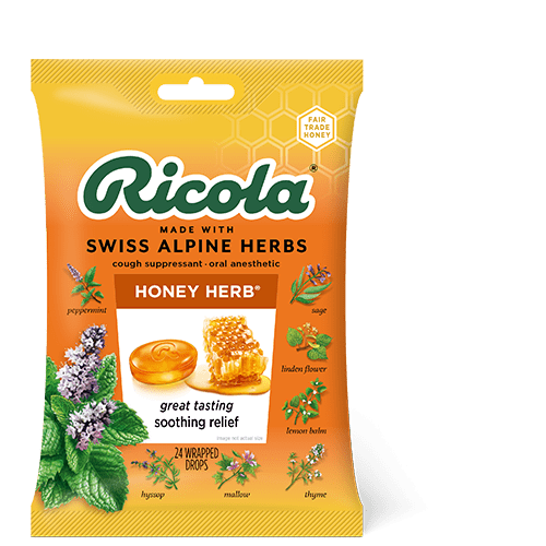 Ricola Natural Herb Cough Drops, Honey-Herb 24 Drops (Pack of 3)