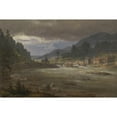 thumbnail image 3 of Johan Christian Dahl 18x13 Black Modern Framed Museum Art Print Titled - Hellefossen Near Hokksund (1847), 3 of 5