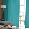 thumbnail image 4 of Sheer Curtains 108 Inches Long, Turquoise Pure Teal Light Filtering Window Curtains for Living Room/Bedroom, Teal Rod Pocket Voile Sheer Curtain Drapes, 52"W x 108"L, 2 Panels, 4 of 9