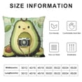 thumbnail image 6 of Acheng Cute Avocado Cartoon Throw Pillow Covers Soft Decor Plush Pillow Cases Cushion Covers for Living Room Bedroom Home Throw Pillowcases Sofa Couch Chair Car Outdoor, 2 Pcs White, 6 of 6