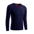 thumbnail image 5 of Breezora Crew Neck Thermal Top for Men Winter Underwear Heavyweight Fleece Warm Base Layer Cold Weather M Size Navy, 5 of 5