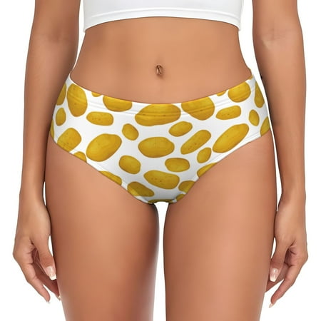 Womens Underwear - Potato cute No Show Seamless Underwear for Women  Soft Comfort Stretch Women s Panties  Hipster Ladies Panties Bikini Underwear Briefs