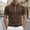 Brown, variant on Polos for Men Short Sleeve Quarter Button Up Tee Shirt Loose Fit Green Men Casual Shirt