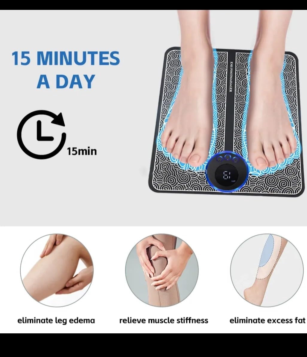 Transcutaneous Electronic Nerve Stimulator and Powered Muscle Stimulation for Pain Relief, EMS Foot Massager