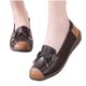 thumbnail image 4 of Zapatos Casuales de las Mujeres Suaves de Cuero Falso Deslizamiento Superior en Mochilas Cómodos Zapatos Planos de la Sola Plana de las Mujeres, 4 of 9