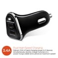 thumbnail image 2 of HyperGear Hi-Power Dual USB 3.4A Car Charger (DUSBCHARGER-PRNT), 2 of 4