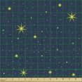 thumbnail image 2 of Ambesonne Space Fabric by the Yard Upholstery, Repeating Abstract Stars Art, 3 Yards, Dark Violet Blue and Yellow, 2 of 5