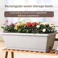 thumbnail image 2 of Bolincty 17/19 Inches Rectangle Windowsill Planters with Drainage Tray Plastic Flower Herb Planters for Outdoor Indoor Plants, Boxes Planters for Patio Garden Porch Yard Home Decor, 2 of 8
