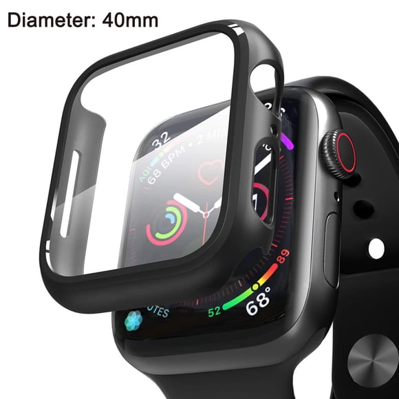 Compatible Apple Watch Series 5 / Series 4 Case 40 / 44mm with Tempered Glass Screen Protection, 360 掳 All-round Protective Case Ultra Thin Protective Case