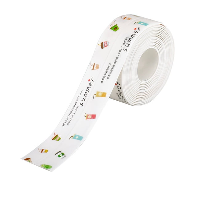 Advancent Cinta de sellado de esquina de 3,2 m/rollo de 3,8 cm para baño, cocina, ducha, fregadero, cinta de sellado de baño, tira de calafateo, pegatina Juegos de accesorios de baño No.13 Advancent HA001446-13