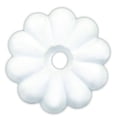 thumbnail image 3 of JR Screw Rosettes 20455 Use On Ceiling Panels; Flower Pattern; White; Plastic; With Mounting Screws, 3 of 3