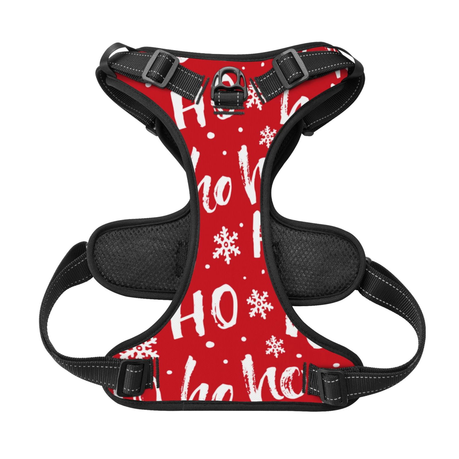 Kdxio Hohoho Print No Pull Dog Harness Adjustable Reflective Oxford Easy Control Medium Large Dog Harness for Training and Everyday-Medium