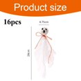thumbnail image 4 of 16 piezas de adornos colgantes de fantasmas de Halloween - Pequeños adornos colgantes de fantasmas para árboles - Decoración rústica de tela de granja para colgar fantasmas para la decoración del, 4 of 5