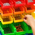 thumbnail image 2 of VEOFEMLEA 30-Bin Wall Mounted Storage Bins Kit, Tool Organizer Rack, Garage Hardware Organizer, 5 Color Parts Storage Bins, DIY Combination, 2 of 7