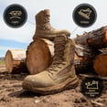 thumbnail image 2 of NORTIV 8 Men's 8" Composite Toe Work Boots, Lightweight Side Zipper ASTM F2412-24 & ASTM F2913-24 Safety Military Boots for All-Day Comfort, Peakforce-Nano, 2 of 10