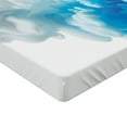 thumbnail image 2 of Ambesonne Blue White Fitted Sheet, Abstract Cloud Swirl, Twin XL Size, Blue White, 2 of 3