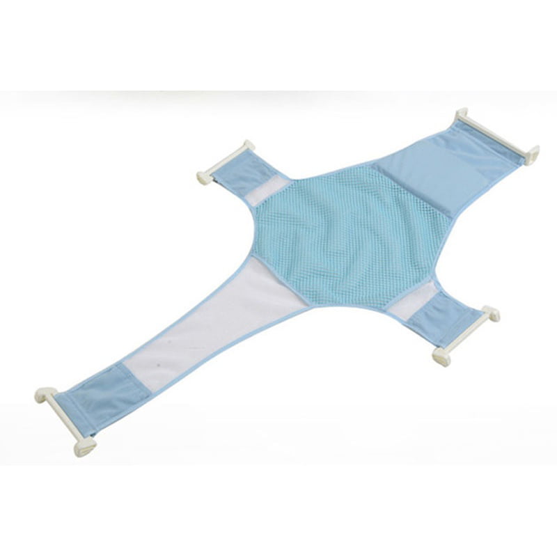 Yosoo Adjustable Thicken Newborn Baby Bath Seat Support Net Bathtub Sling Shower Mesh Bathing Cradle Rings for Tub Blue Bear 