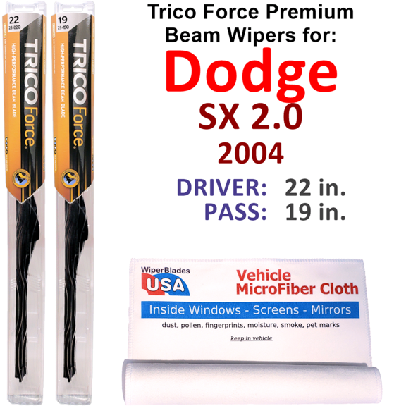2004 Dodge SX 2.0 Performance Beam Wipers (Set of 2)