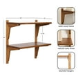 thumbnail image 5 of Kate and Laurel Meridien Modern Two-Tier Wooden Shelves, 24 x 12 x 24, Rustic Brown, Stunning Tiered Wall Shelf for Storage and Display as Cute Nursery Shelving or Bedroom Storage, 5 of 8