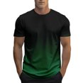 thumbnail image 2 of T Shirt Man Playeras Blancas Para Hombre Shirts for Men Short Sleeve Casual Tops Loose Crew Neck Blouse Fashion Gradient Color Beach Athletic Summer Clothes, 2 of 5