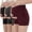 Black/Dark Gray/Wine Red, variant on Yawrut Maternity 3Pack Yoga Shorts High Waist Over Bump, Soft Stretchy Pregnancy Lounge Shorts with Pockets