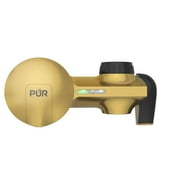PUR PLUS Faucet Mount Water Filtration System, Horizontal, Brass, PFM410F