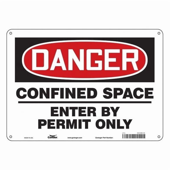 Condor Safety Sign,10 inx14 in,Aluminum 465K43
