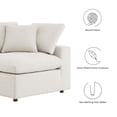 thumbnail image 6 of Modway Commix Upholstered Boucle Fabric Corner Chair in Ivory, 6 of 8