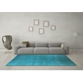 thumbnail image 3 of Ahgly Company Indoor Round Oriental Light Blue Industrial Area Rugs, 8' Round, 3 of 4